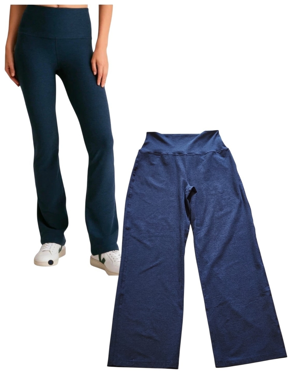 NWT Beyond Yoga Spacedye Limitless High Waist Straight Leg Pants Navy Size L